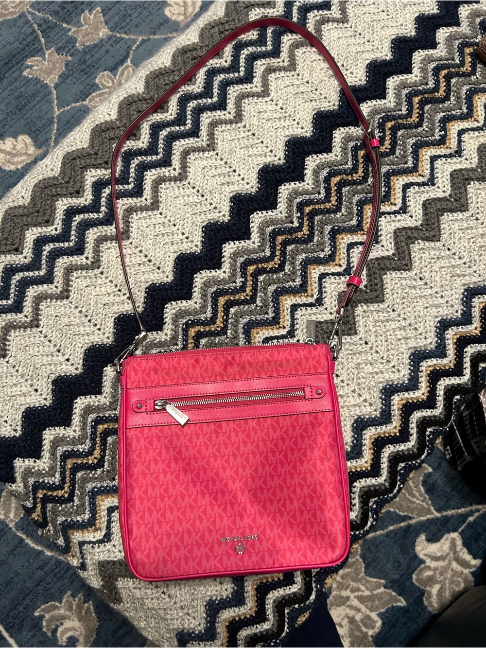 Michael Kors Hot Pink Signature Crossbody